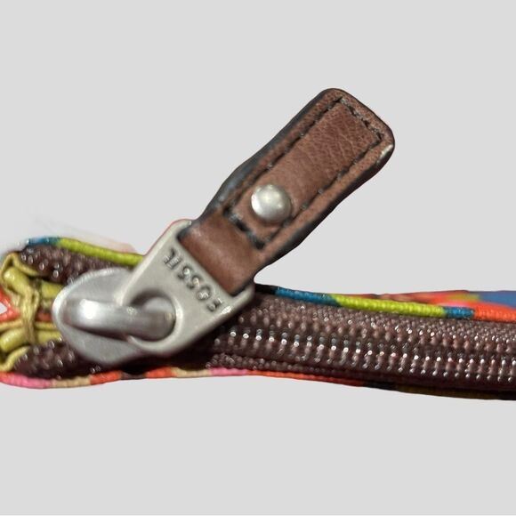 Fossil Wristlet Vintage Floral Leather EUC - Picture 2 of 6